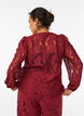 Kanten blouse met open voorkant en strikbandjes, Donker Bordeaux, Model image number 2