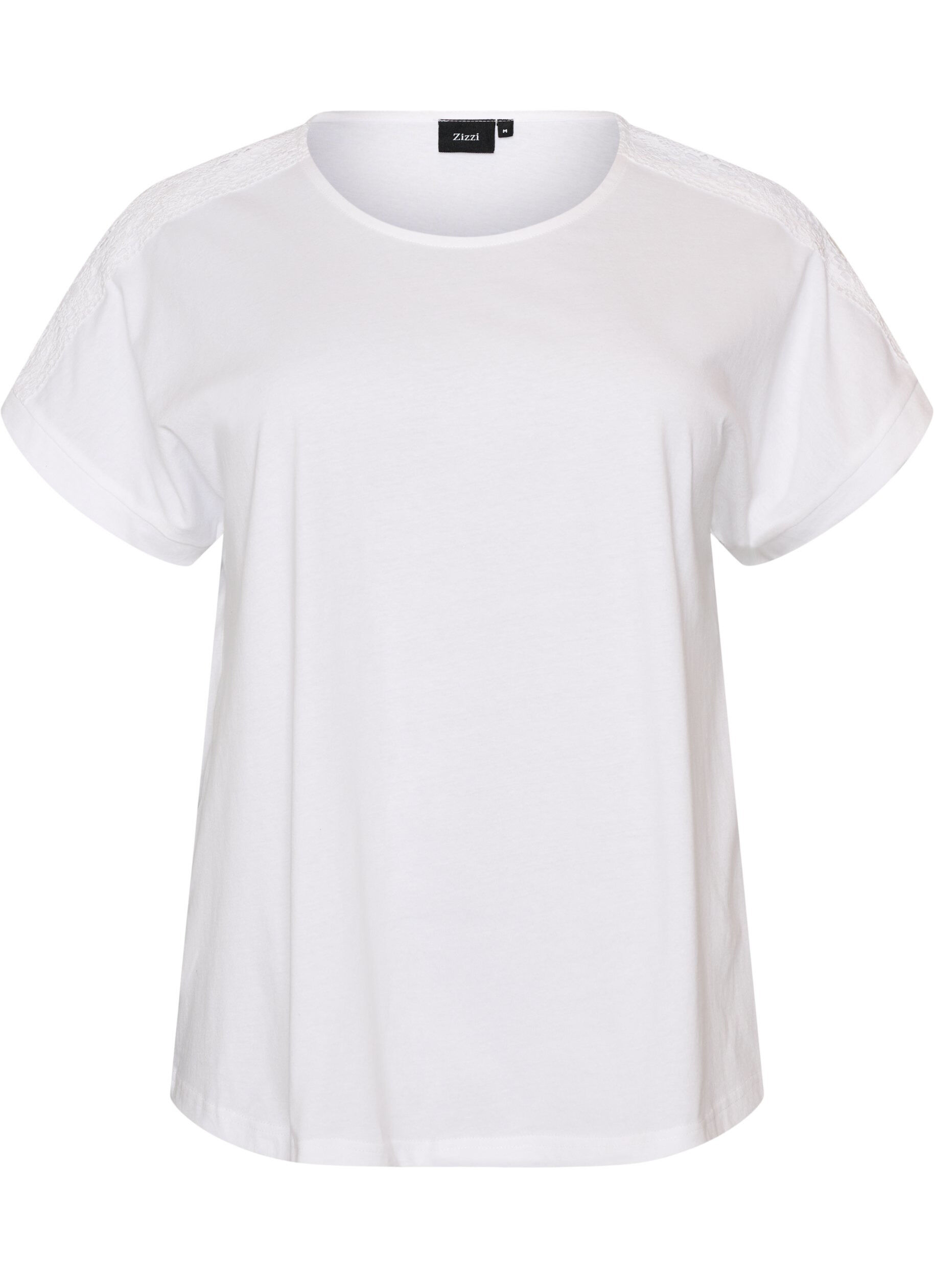 Katoenen T-shirt met haakdetail