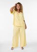 Losse broek met elastische tailleband en zakken, Geel, Model image number 0