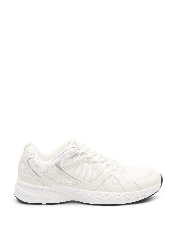 Wide fit - Sportieve sneakers, White, Packshot