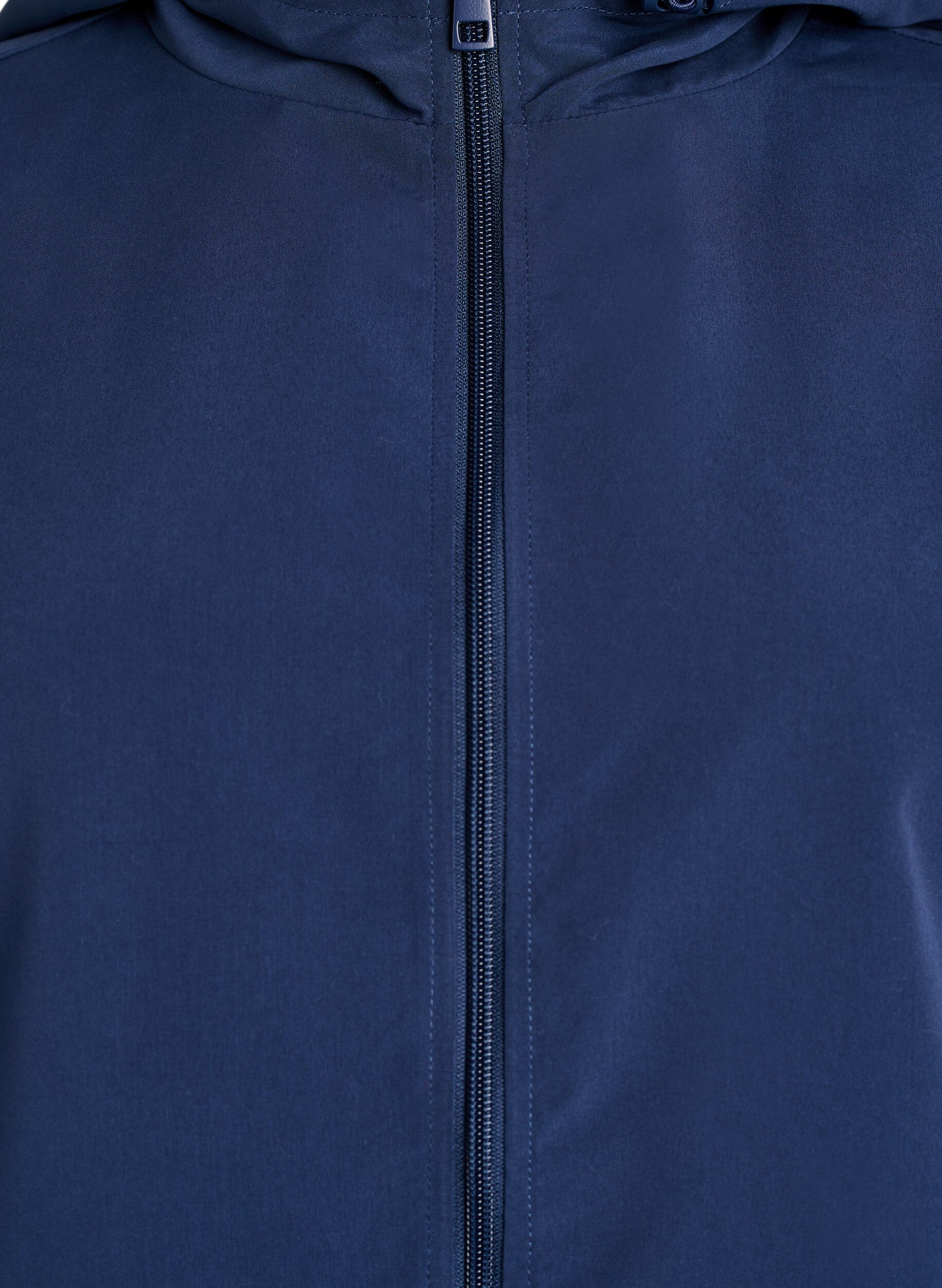 ZizziLichtgewicht jas met een capuchon en ritssluiting, Blauw, Packshot image number 2