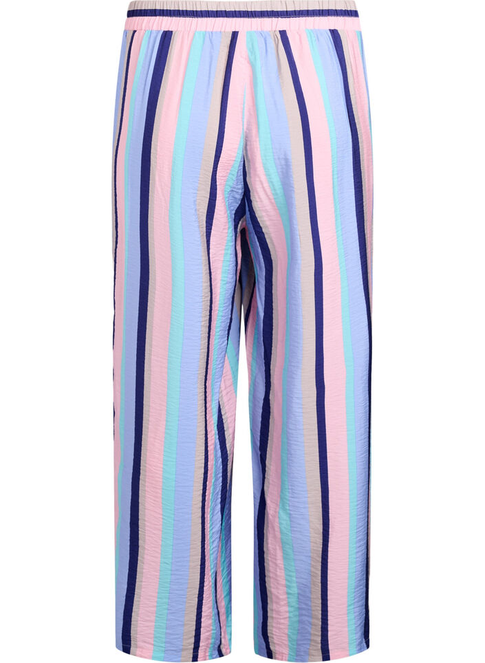 Losse viscose broek met strepen, Pastel stripe, Packshot