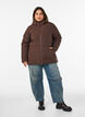 Winterjas met capuchon en verstelbare taille, Bruin, Model image number 1