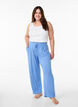 Losse nachtbroek in viscose jersey met zakken, Blauw, Model image number 0