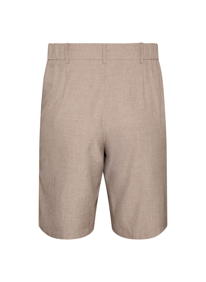 Losse Bermuda-shorts met hoge taille, Bruin, Packshot image number 1