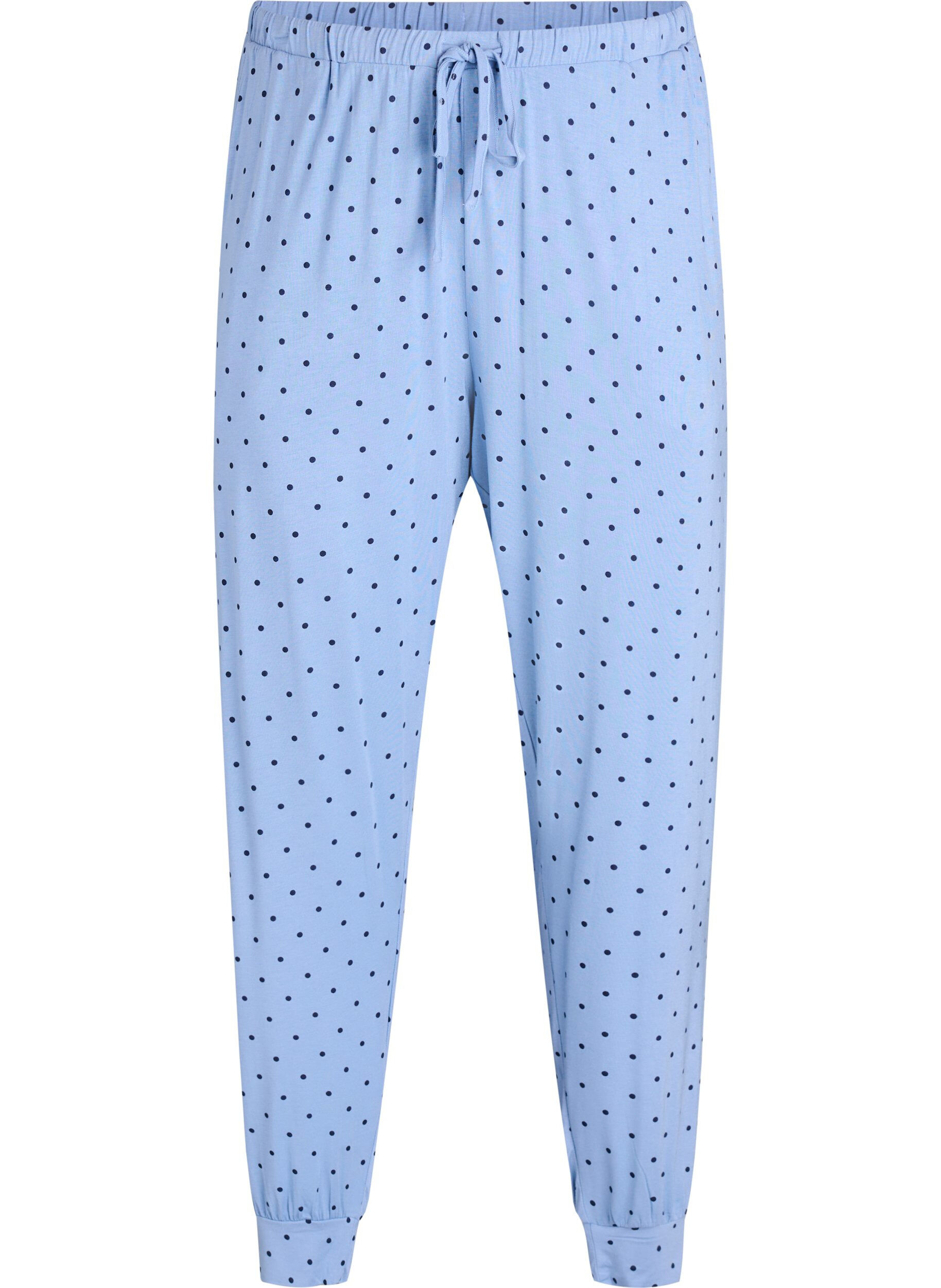 ZizziNachtbroek van modal met hoge taille, Blauw, Packshot image number 0