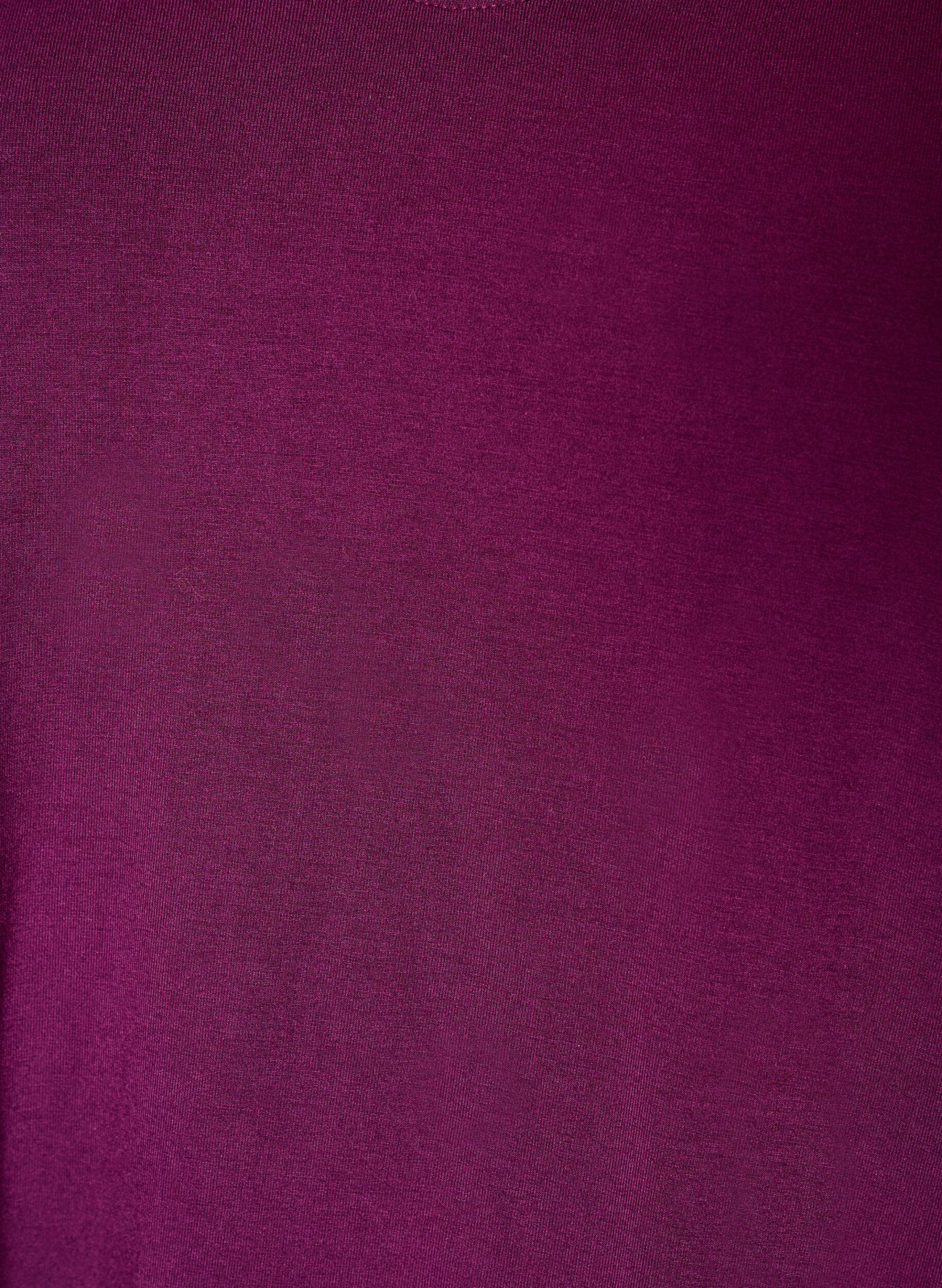 ZizziBasic T-shirt met V-hals van viscose, Paars, Packshot image number 2