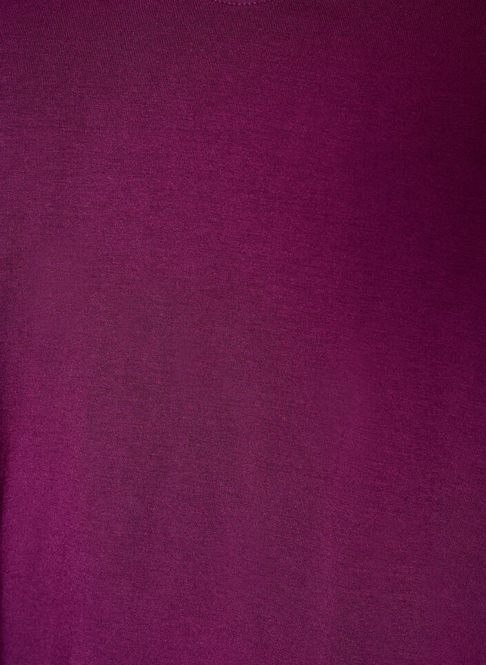 Basic T-shirt met V-hals van viscose, Paars, Packshot image number 2