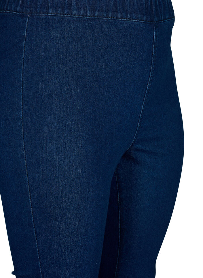 FLASH - Nauwsluitende jeggings met hoge taille, Blue denim, Packshot image number 2