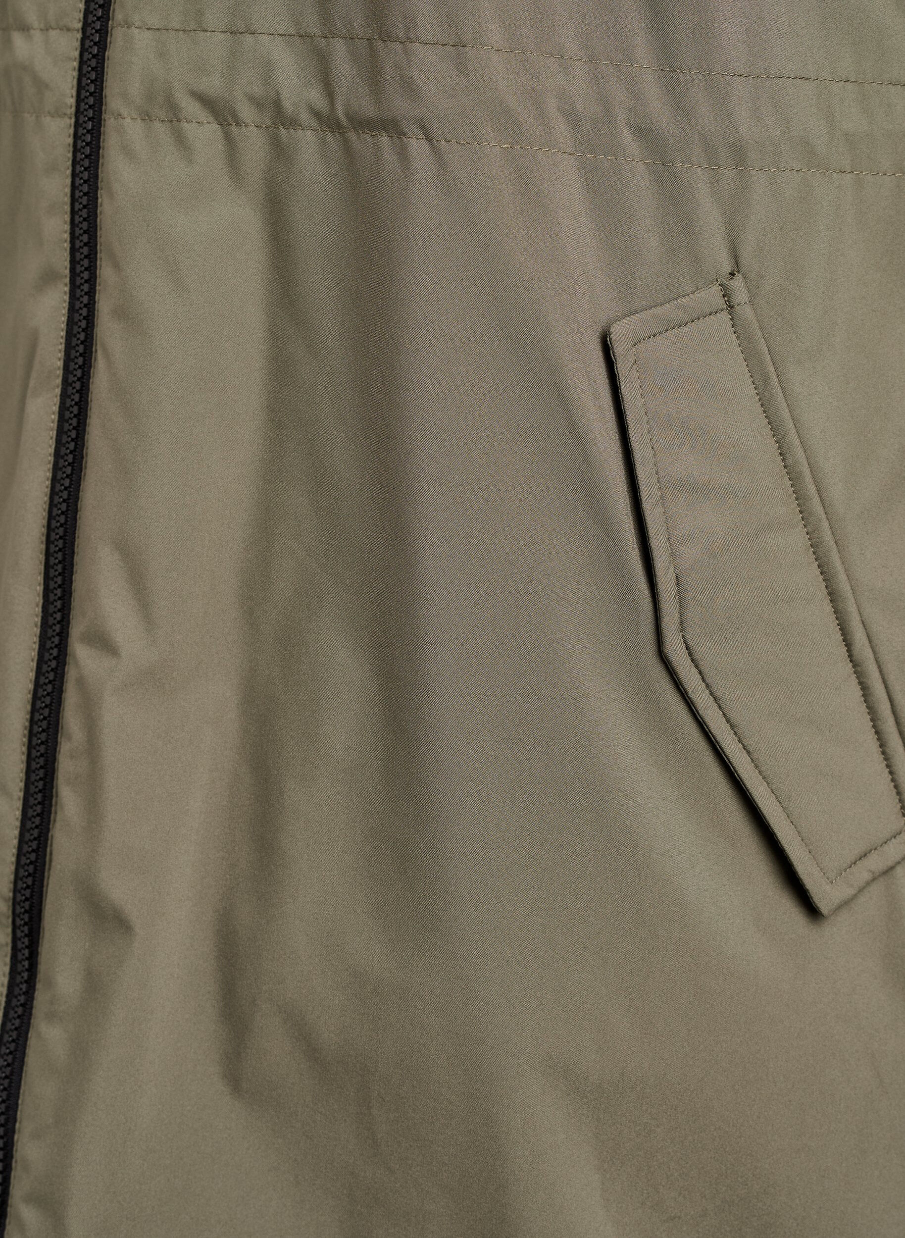 ZizziLichtgewicht gewatteerde parka met een capuchon, Groen, Packshot image number 3