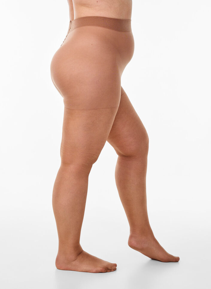 Glanzende 30 denier zonbruine panties, Beige, Packshot image number 0