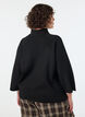 Gebreide blouse van een viscosemix met col, Zwart, Model image number 2