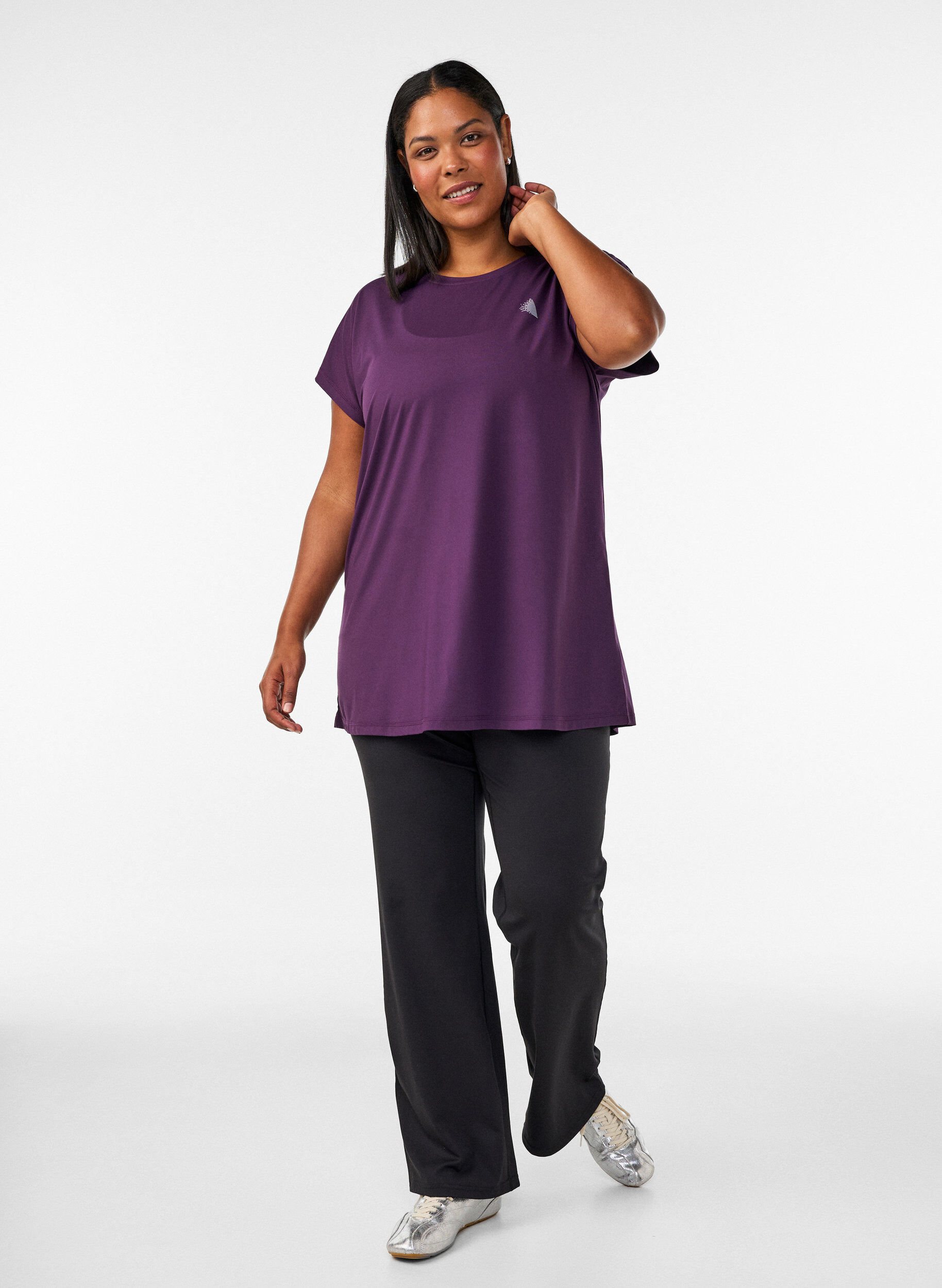 ZizziLang workout T-shirt, Paars, Model image number 1