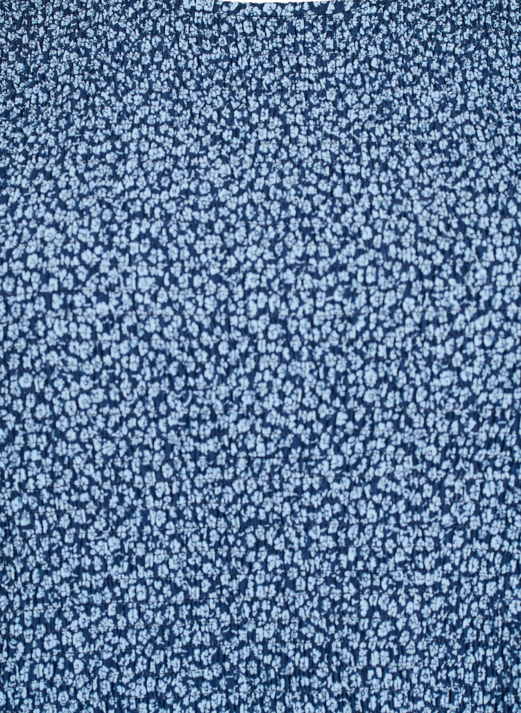 ZizziBlouse met gesmokte top en bloemenprint, Blauw, Packshot image number 2
