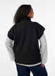 Gebreide vest met col, Zwart, Model image number 2
