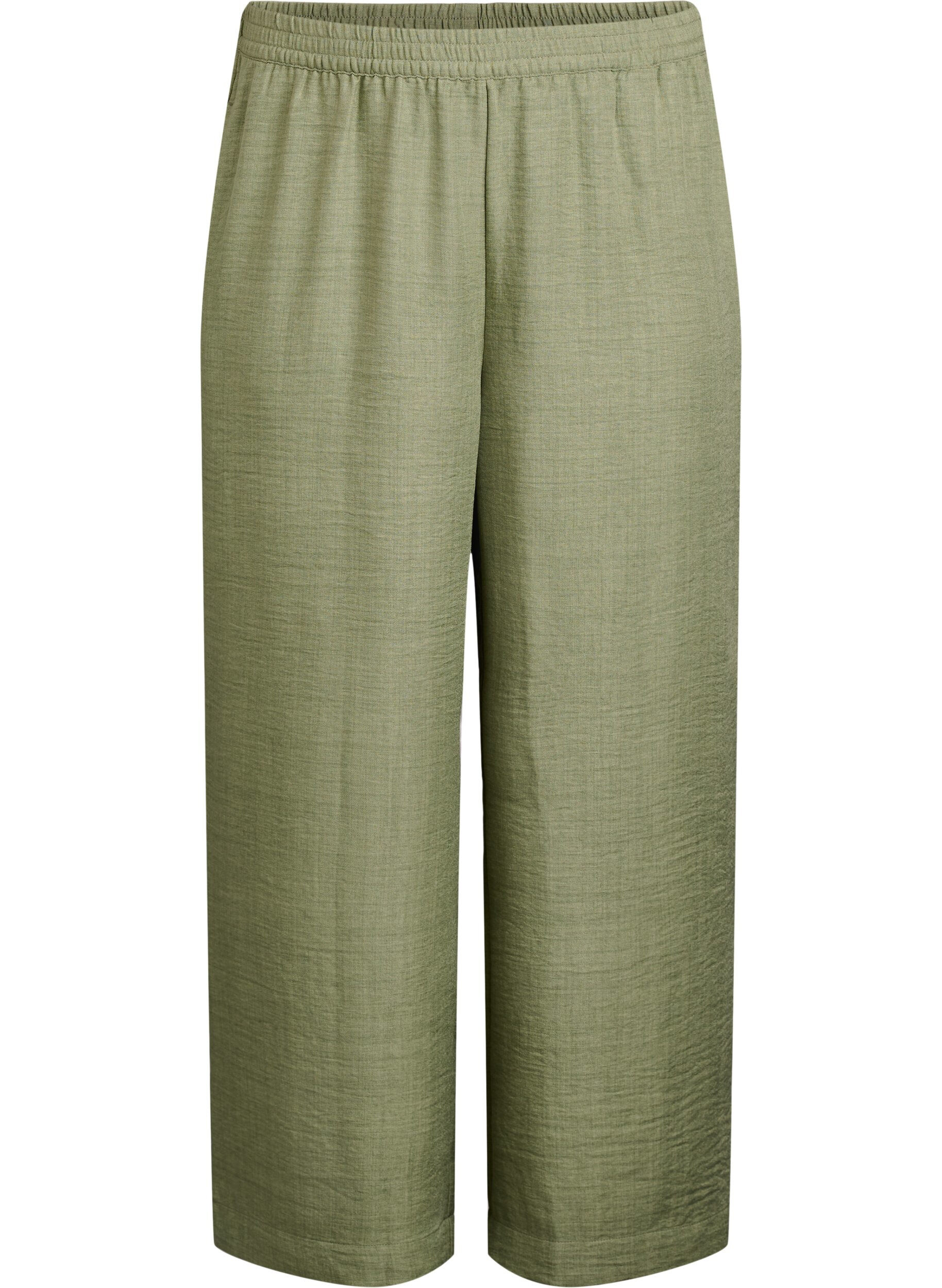 Losse broek met elastische tailleband en zakken
