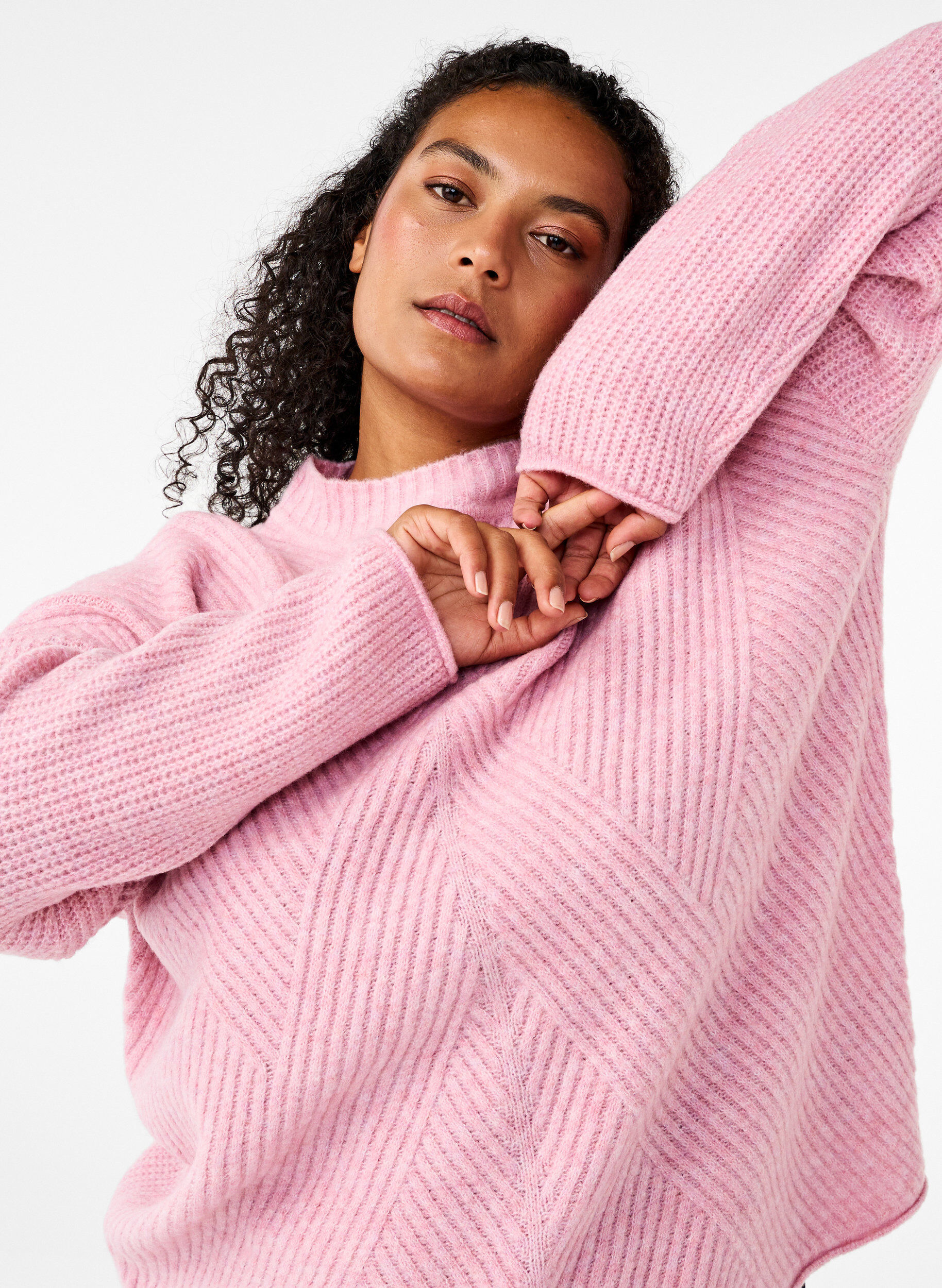 ZizziTrui met een gestreept patroon en lange mouwen, Corsage Mel., Image image number 0