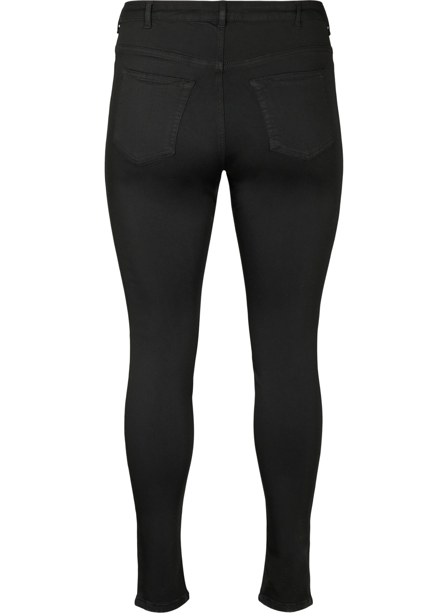 ZizziJeans Amy taille haute, &eacute;clat de la couleur noire garanti, Noir, Packshot image number 1
