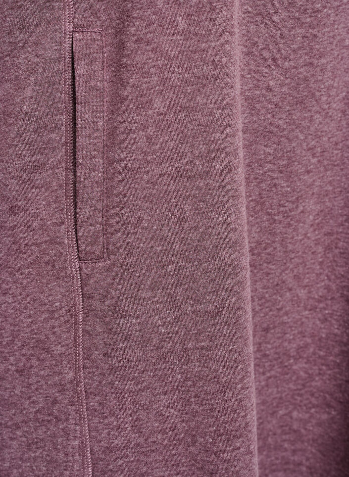 Kort sweatshirt jurk met hoge kraag en zakken, Rood, Packshot image number 3