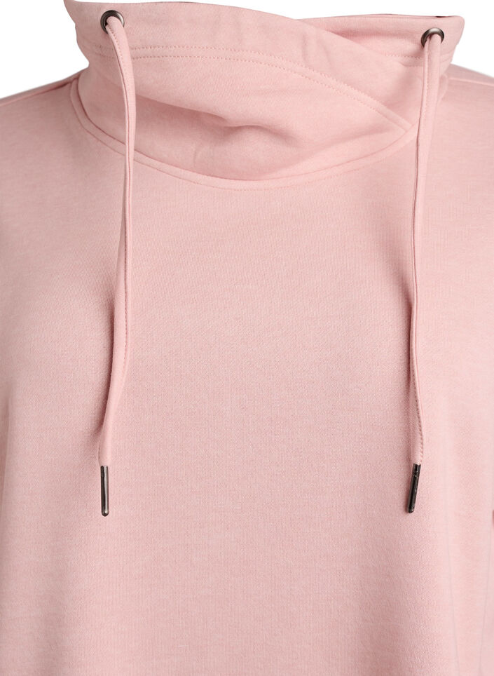 Sweatshirt met hoge kraag en zakken, Rood, Packshot image number 2
