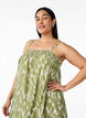 Korte viscose jurk met spaghettibandjes, Groen, Model image number 2