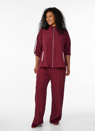 ZizziTrackjack met sportieve details en ritssluiting, T. Port Orch Stripe, Model image number 2