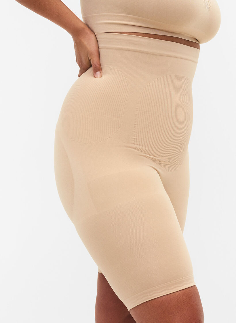 Shapewear shorts met hoge taille, Nude, Model