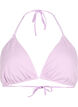 Driehoekige bikini top met cr&ecirc;pe structuur, Paars, Packshot image number 0