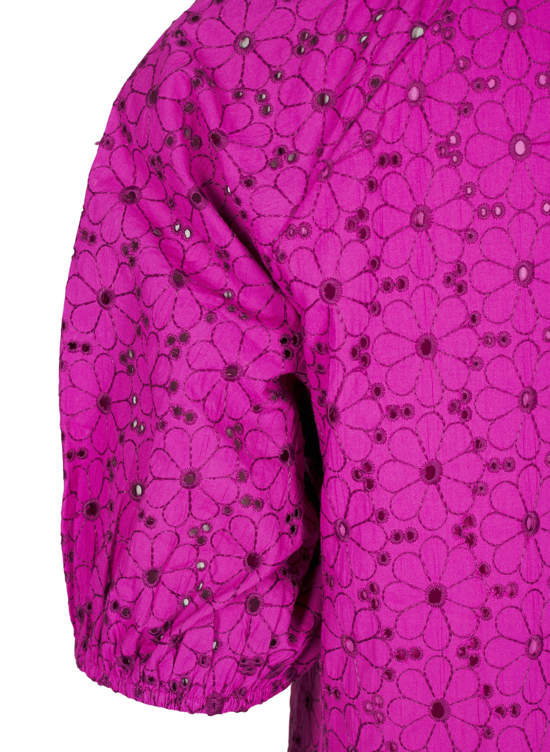 ZizziBlouse met geborduurd bloemenpatroon, Paars, Packshot image number 3