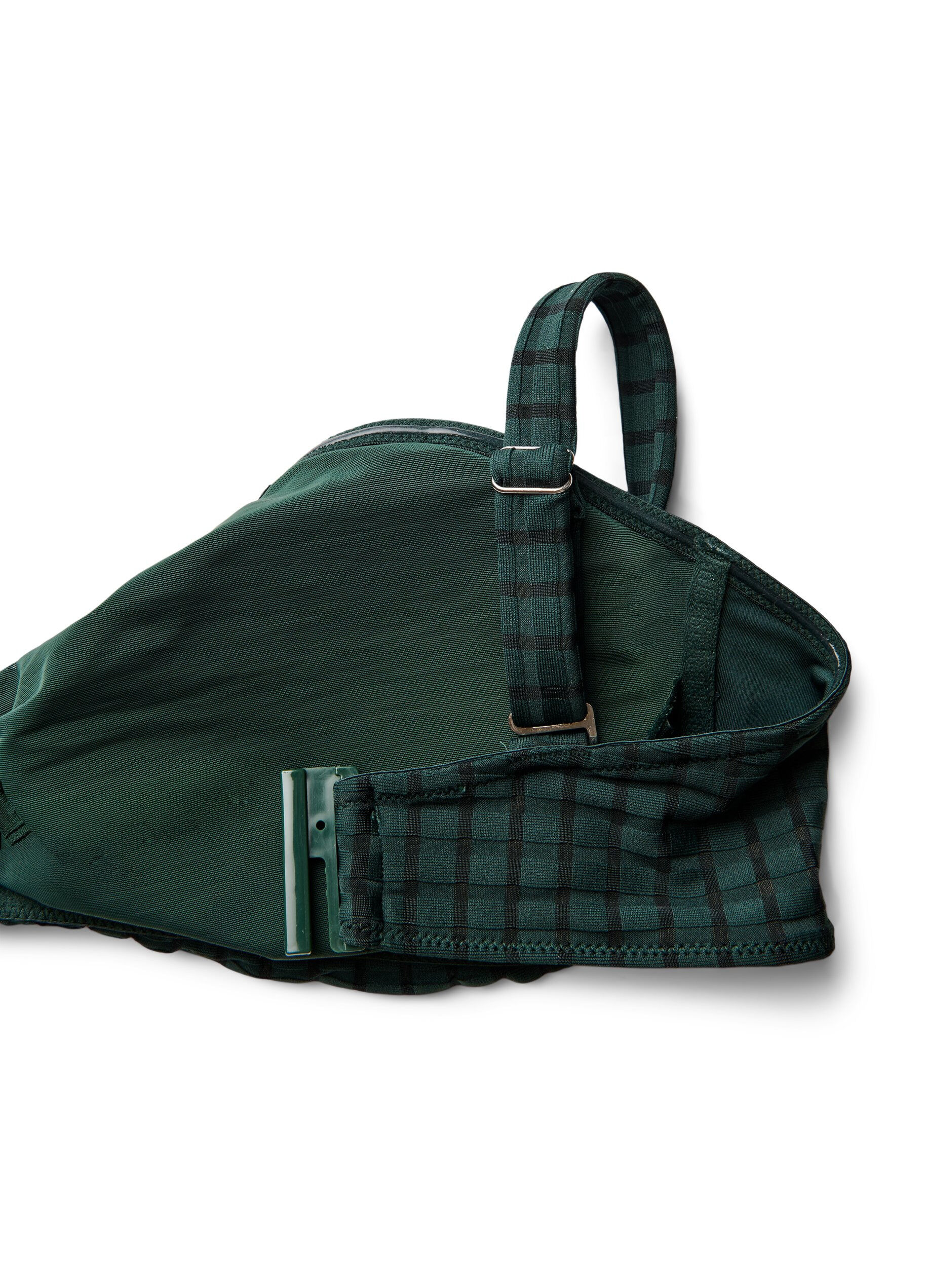 ZizziGeruite bikinibovenstuk met afneembare bandjes, Groen, Packshot image number 3