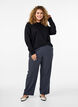 Sweatshirt met ronde hals, Zwart, Model image number 1