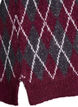 Gebreid vest met een V-hals en argyle patroon, Rood, Packshot image number 3