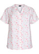 Blouse met korte mouwen en bloemenprint, Roze, Packshot image number 0