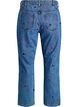 High waist Gemma jeans met geborduurde details, Blauw, Packshot image number 1