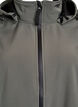 Korte softshell jas met afneembare capuchon, Grijs, Packshot image number 2