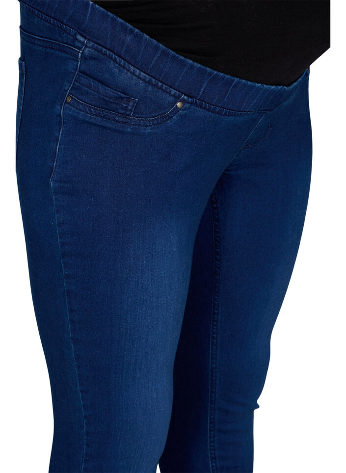 Zwangerschaps jeggings in katoenmix, Blauw, Packshot image number 2