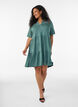 Jerseyjurk met kanten details en een gelaagde rok, Groen, Model image number 1