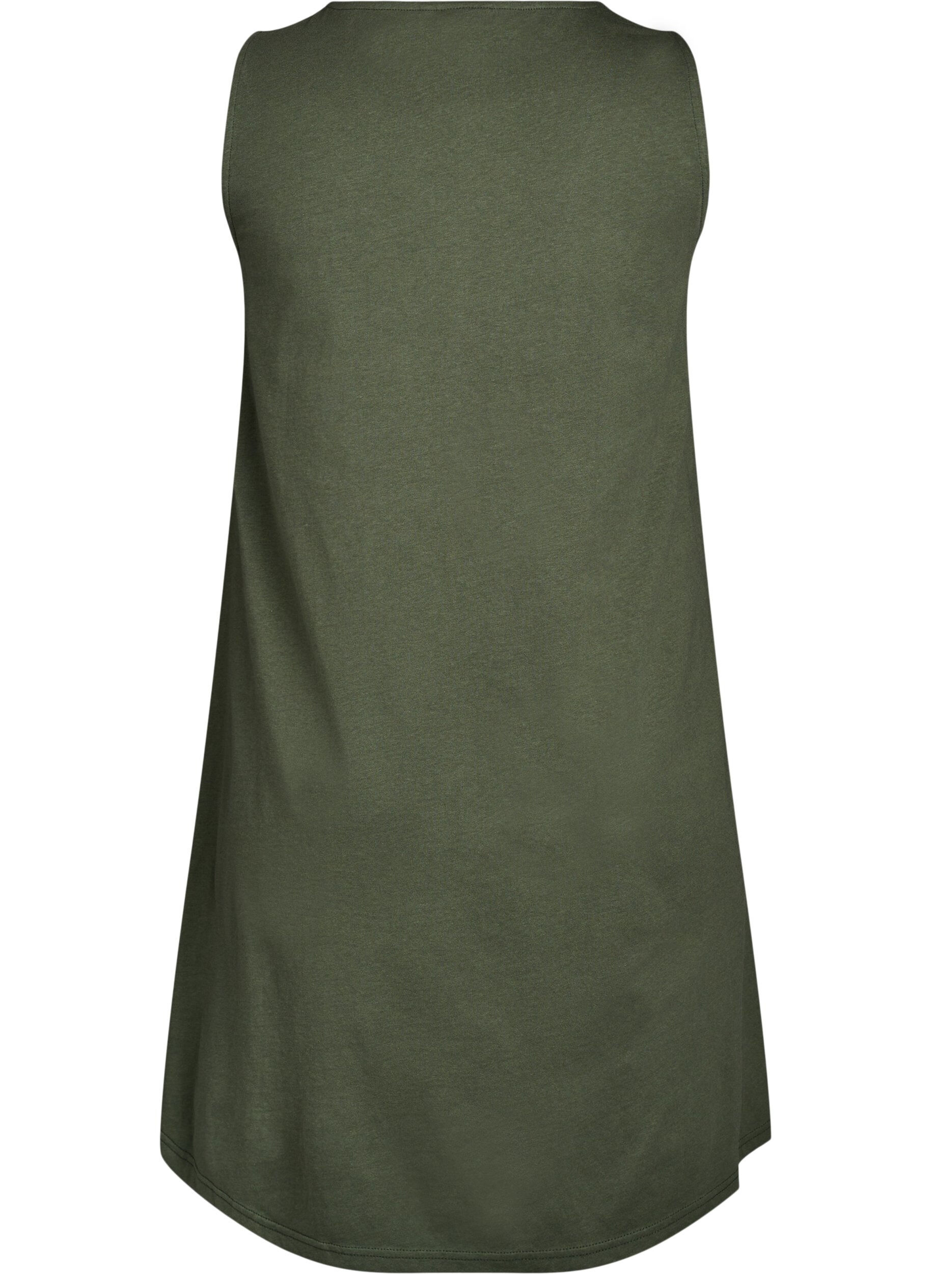 Zizzi Robe &eacute;vas&eacute;e sans manches, Vert, Packshot image number 1