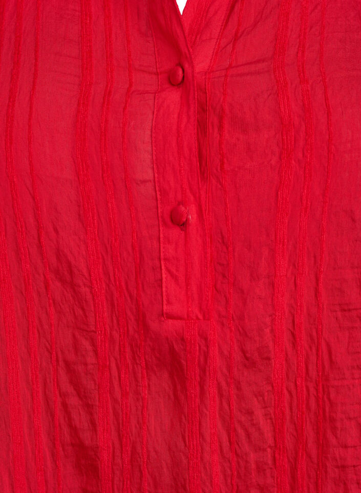 Strand kaftan met kraag en knoopsluiting, True Red , Packshot