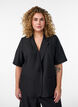 Blazer met korte mouwen en revers, Zwart, Model image number 0