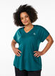 Losvallend sport T-shirt met V-hals, Groen, Model image number 0