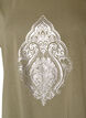 T-shirt met decoratieve print aan de voorkant, Groen, Packshot image number 2
