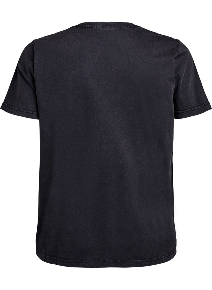 Organisch katoenen T-shirt met studs, Grey Wash Studs, Packshot