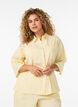 Gestreepte blouse in een los pasvorm, Geel, Model image number 0