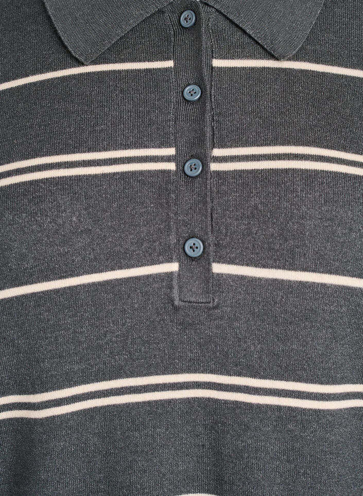 Strik blouse met kraag, Groen, Packshot image number 2