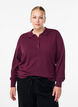 Strik blouse met kraag, Donker Bordeaux, Model image number 0