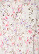 Viscose midi jurk met bloemenprint en ruches kraag, Vanille, Packshot image number 2