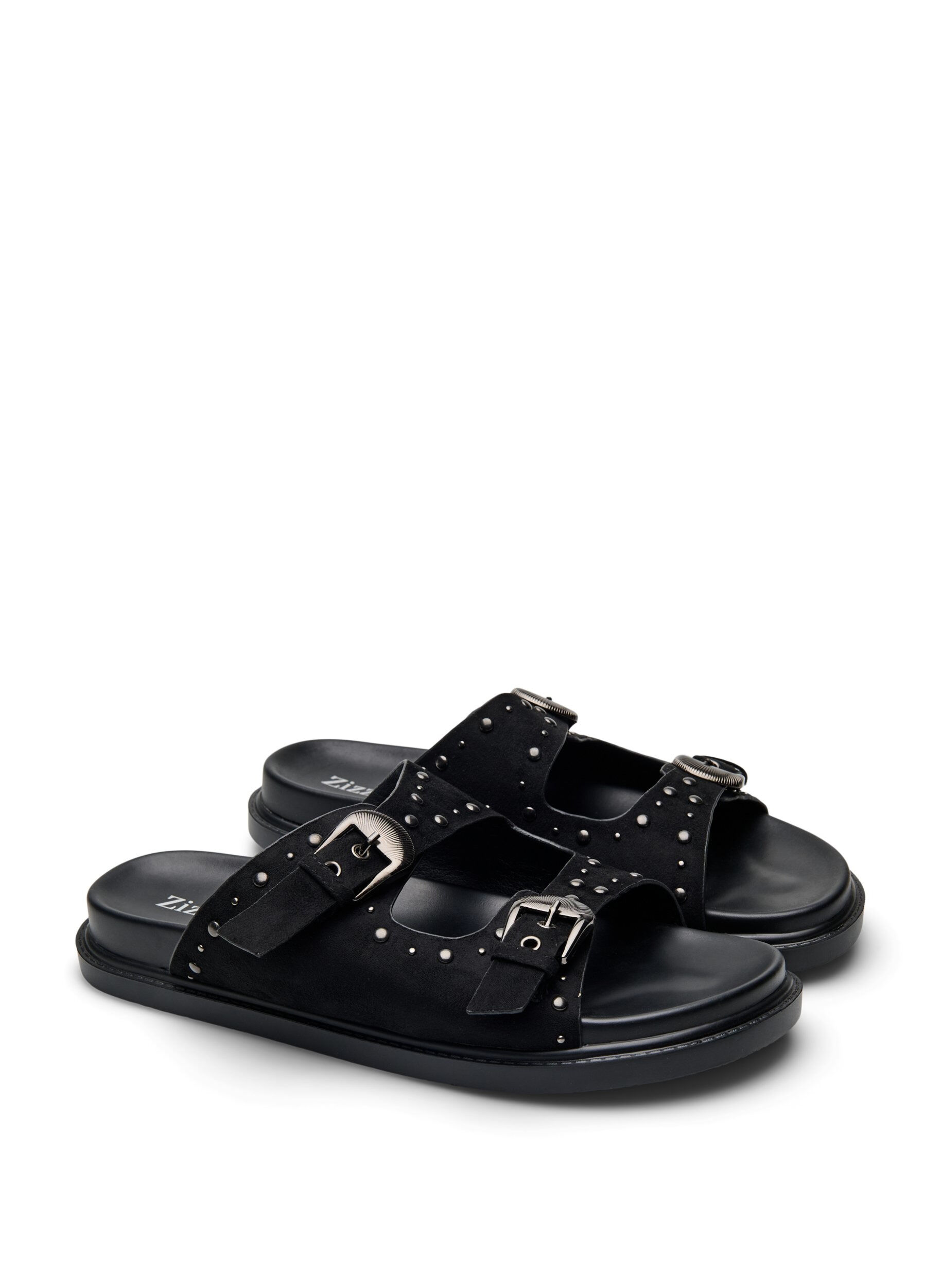 ZizziWide fit - Sandalen met studs, Zwart, Packshot image number 1