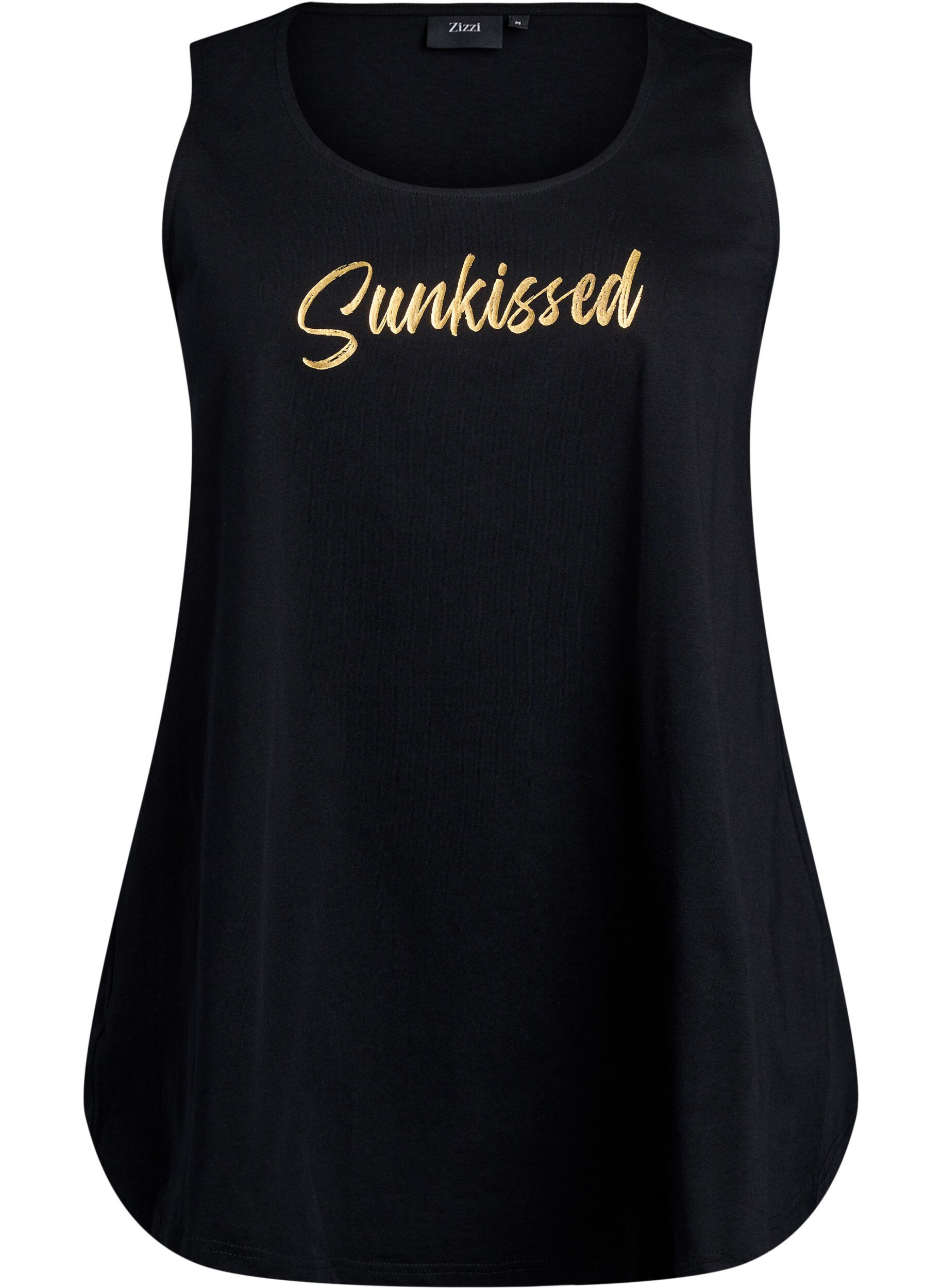 Katoenen top met a-vorm