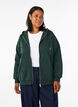 Sweatshirt met capuchon, ritssluiting en zakken, Groen, Model image number 0